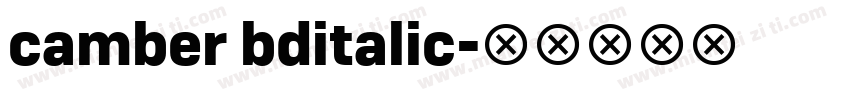 camber bditalic字体转换